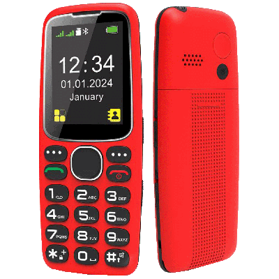 Mobilni telefon Meanit Senior 10 plus crveni