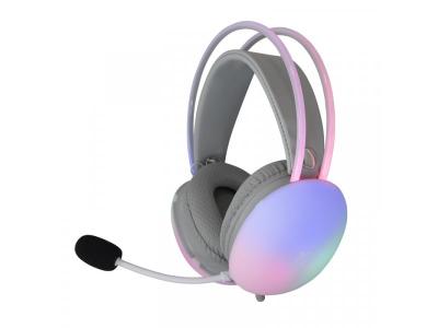 Slušalice sa mikrofonom White Shark FIREFLY 50mm/Multiplatform/RGB/Bela