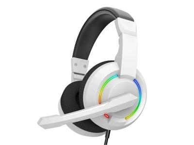 Slušalice sa mikrofonom Baracuda HYDRA 40mm/Multiplatform/RGB/Bela