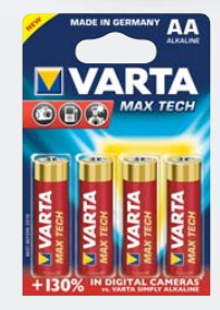 Baterija Varta LR6 Max Tech AA 1/4