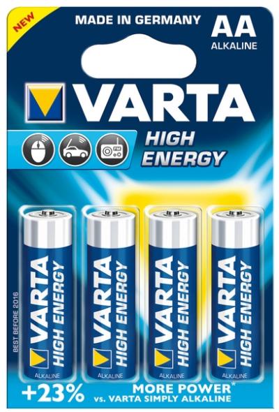 Baterija Varta LR6 High Energy AA, nepunjiva 1/4