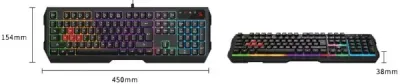 A4tech A4-B135N Bloody Gaming tastatura RGB USB, Crna