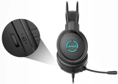 A4tech A4-FH300U Gejmerske slušalice sa mikrofonom 50mm/16ohm USB, Crne