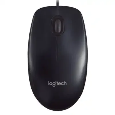 Logitech M90 Wired Optical Mouse, USB, Gray