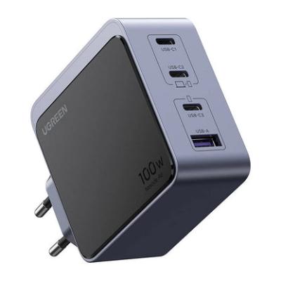 Ugreen X565 Nexode Air mrežni punjač 100W (3x USB-C + 1x USB-A) sivi, Sivi
