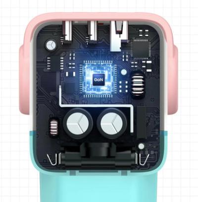 UGREEN CD361 Uno GaN mrežni punjač 65W (2x USB-C + 1x USB-A) tirkizni, Tirkizni