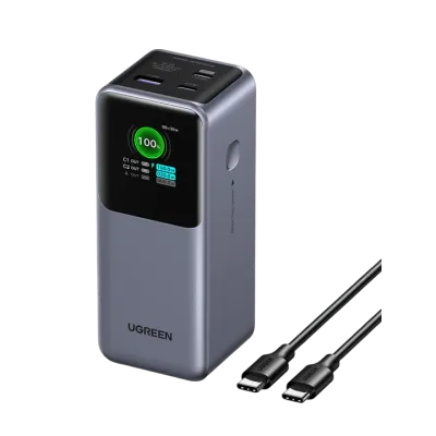 Ugreen Nexode 20000mAh 130W Power bank 2x USB-C 1x USB-A sivi, Sivi