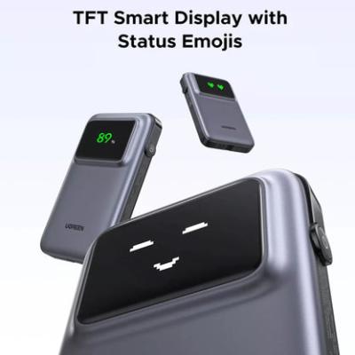 UGREEN PB511 Uno power bank 10000mAh 30W 2x USB-C + 1x USB-A, Sivi