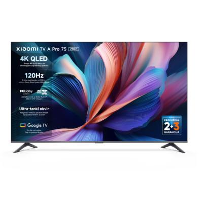 Xiaomi A Pro 75" Televizor QLED 4K UHD Google TV 2026, Crni