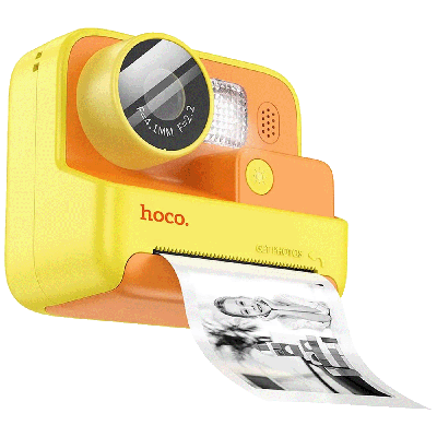 Hoco. DV200 DečiJa kamera sa štampačem 2" IPS LCD 720p microSD, Yellow