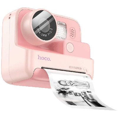 Hoco. DV200 DečiJa kamera sa štampačem 2" IPS LCD 720p microSD, Pink