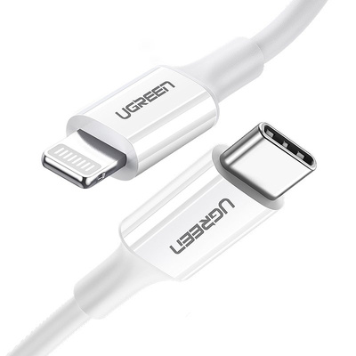 Ugreen US171 USB-C na Lightning MFi PD kabl 20W 1 m, Beli