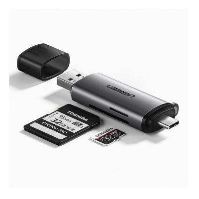 Ugreen CM185 2u1 citac kartica (USB-A + USB-C) za SD i microSD 50706, Sivi