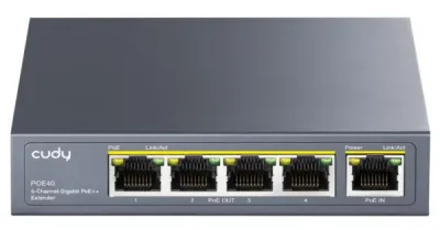 Cudy POE40 Mrežni ruter Gigabit POE+ Extender 60W/30W 802.3af/802.3at 100m Metal