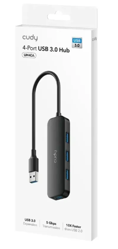 Cudy UH40A USB 3.0 HUB brzina prenosa do 5 Gbps 4-port alternativa: UHB-U3P4-03
