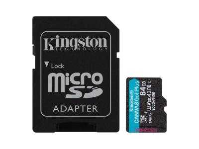 Micro SD Card 128GB Kingston+SD adapter SDCG4/128GB -  200/160 MB/s