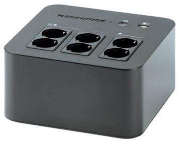 UPS Socomec NeTYS PL 600VA/360W 230V 50/60Hz Step wave, 4+2 шоко выход, 1xUSB, Черный