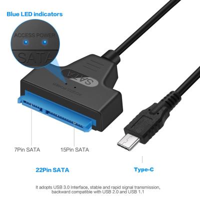 Napojni kabl USB C na Sata 22 pin NKC-K022