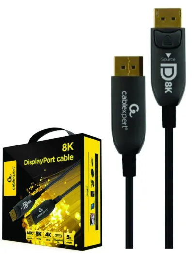 Gembird CC-DP8K-AOC-5M Aktivni optički kabal DisplayPort v.1.4 (8K@60Hz/4K@120Hz) 5m, Crni