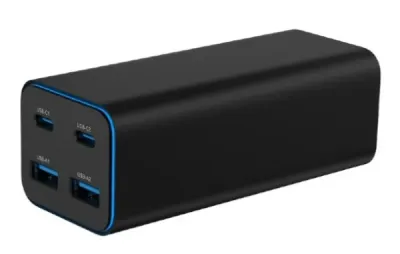Gembird TA-UC-2A2C-PD100-01-BK Punjač 4-port 100W GaN USB Brzi PowerDelivery, Crni