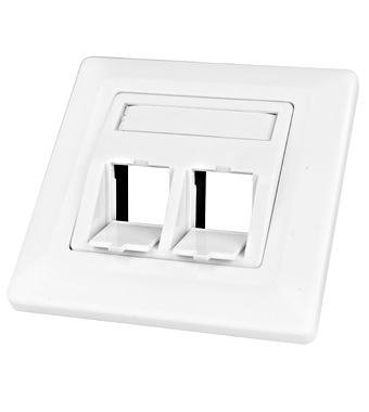 Utičnica za 2 modula pod uglom 80x80 Toolless Line Schrack HSED02UW2S