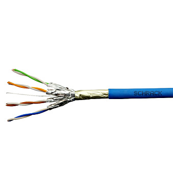 FTP cable CAT 6A F/FTP - 500 Mhz, 4x2xAWG-23, LSOH plavi Schrack HSEKP423HA