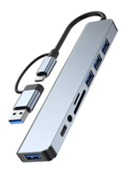 Gembird A-CM-COMBO8-06 Adapter 8 portova USB3.0 USB2.0 SD 3.5mm