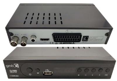 Gembird GMB-MAT-818T TV Risiver DVB-T2 H.265 RF modulator, Crni