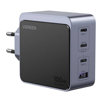 Ugreen X565 Nexode Air mrežni punjač 100W (3x USB-C + 1x USB-A) sivi, Sivi