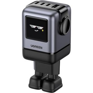 Ugreen Uno RG Robot GaN mrežni punjač X688 100W 3x USB-C 1x USB-A, Crni
