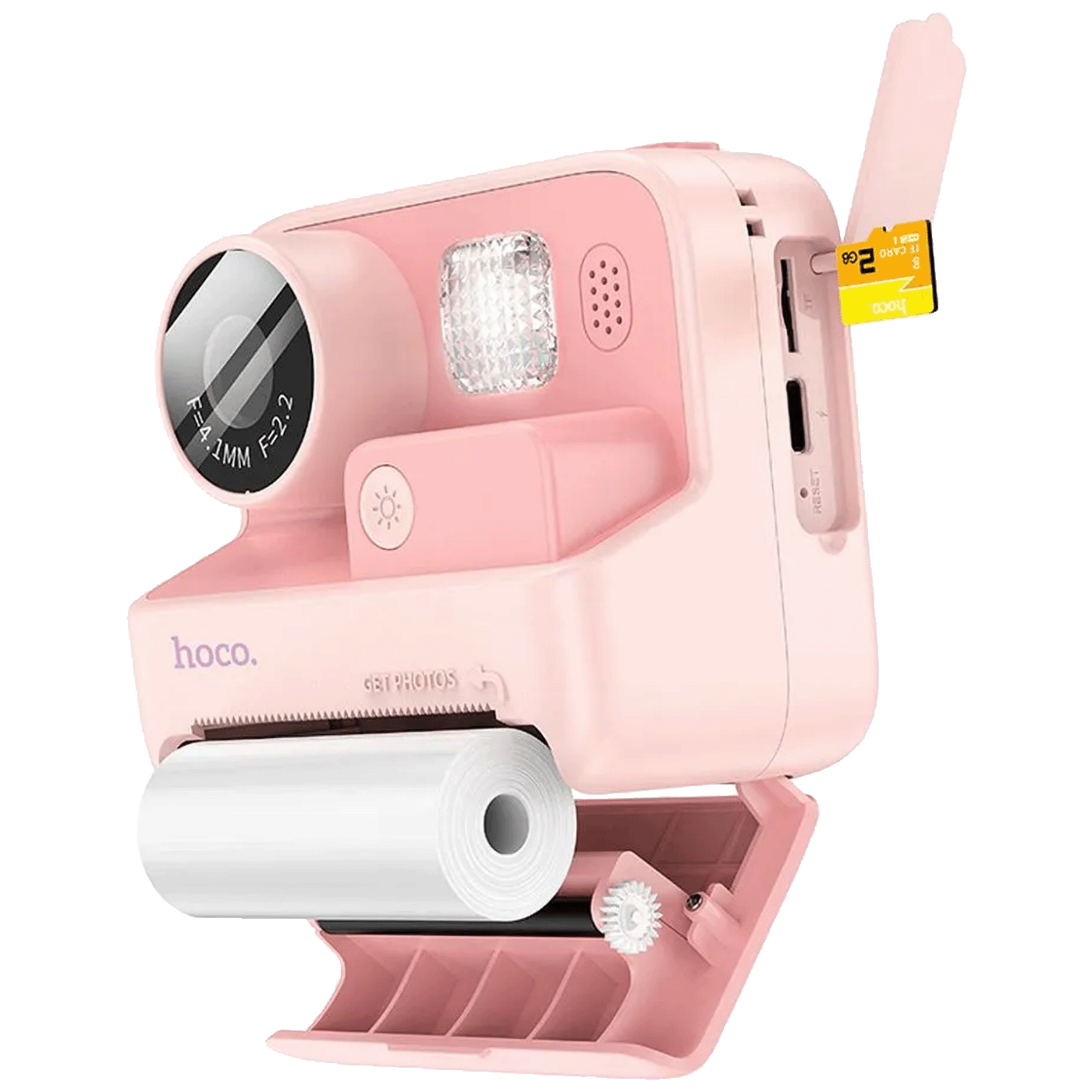 Hoco. DV200 DečiJa kamera sa štampačem 2" IPS LCD 720p microSD, Pink