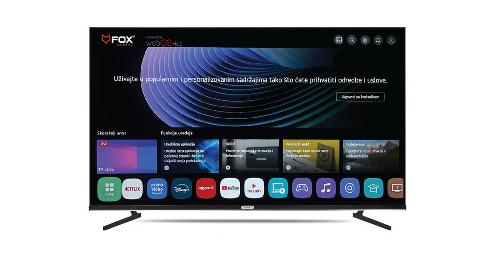 Fox 65WOS626D Televizor Ultra HD WebOS Smart, Crni