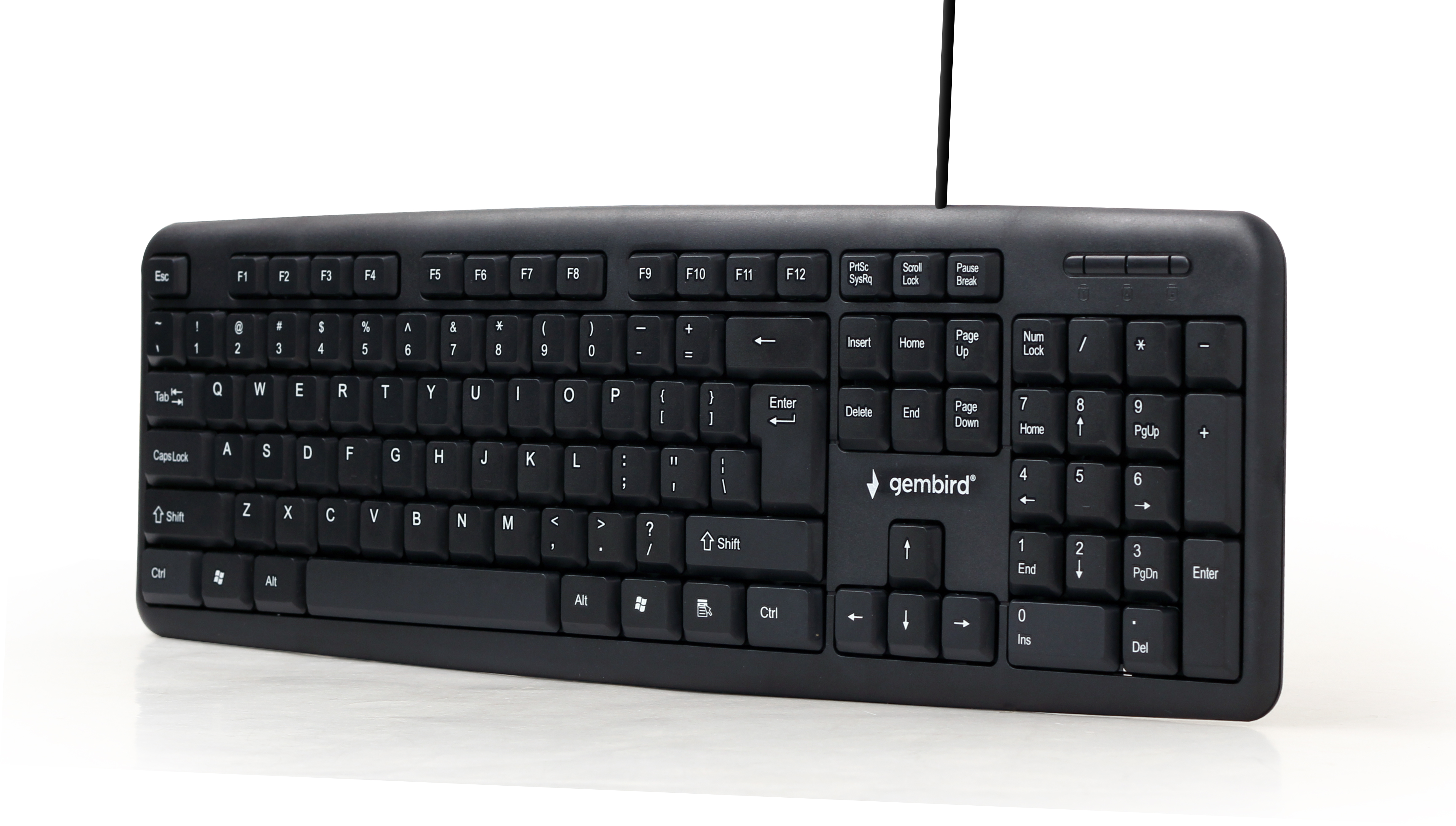 Gembird tastatura USB Američki engleski, Crno