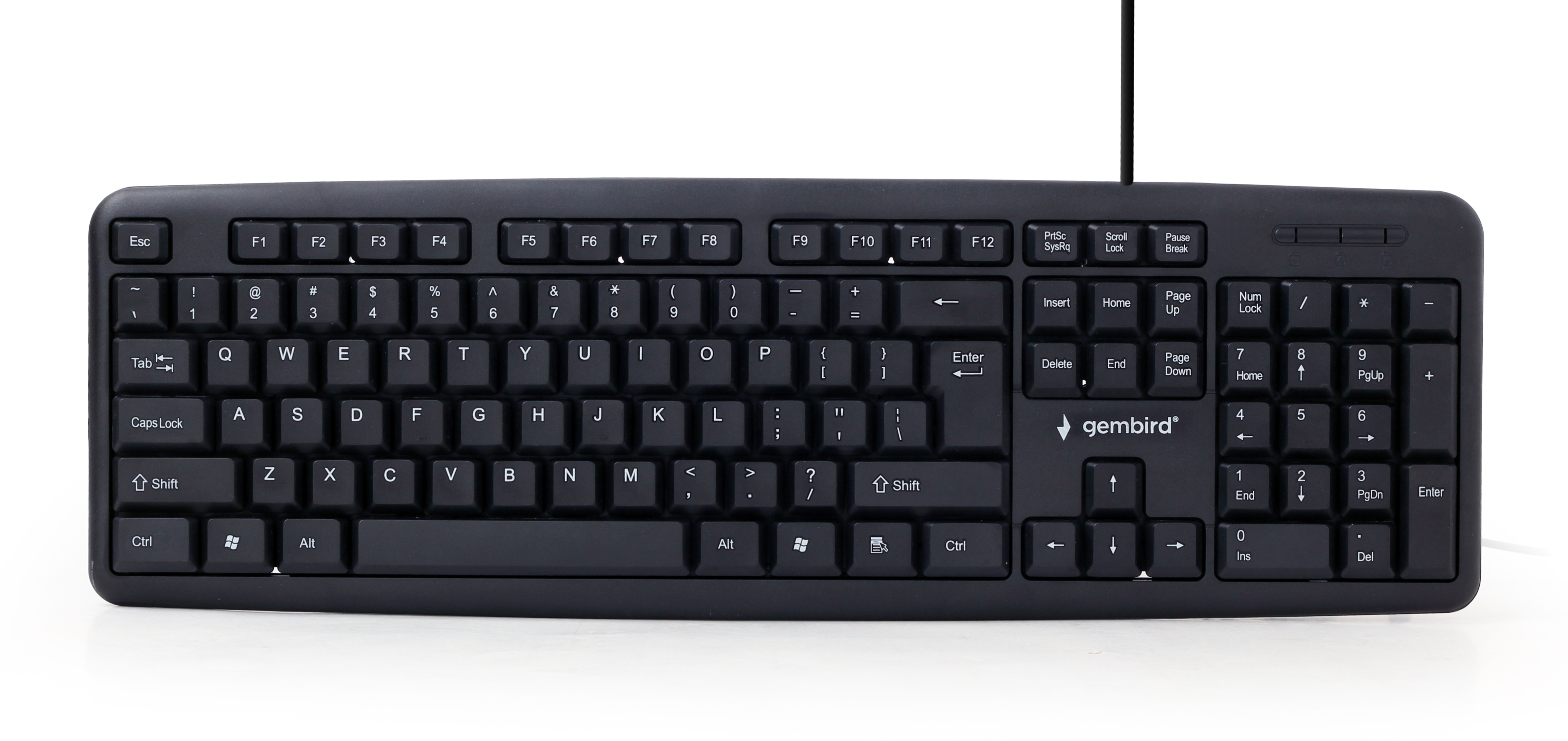 Gembird tastatura USB Američki engleski, Crno