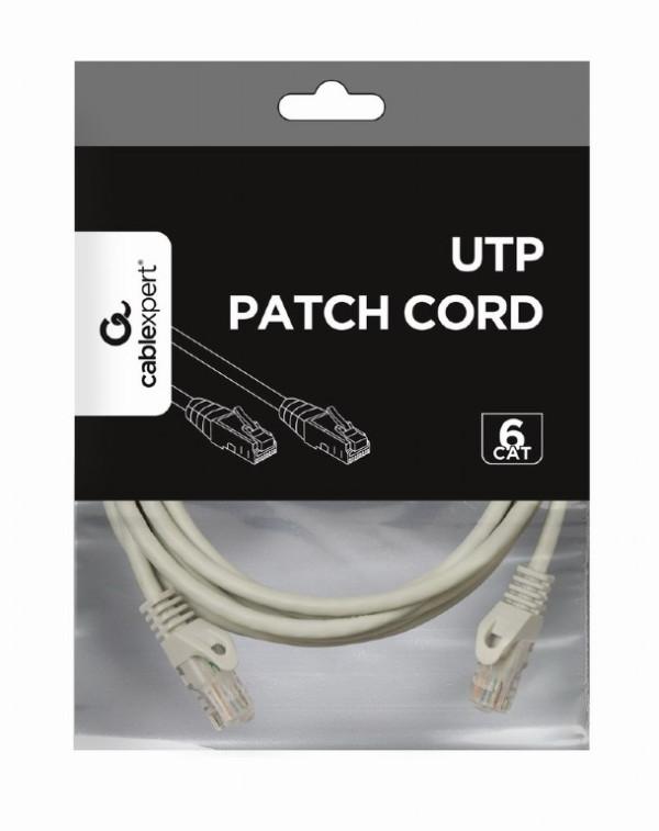 Cablexpert PP6U-5M Mrežni patch kabl LAN UTP Cat6 5m, Bež
