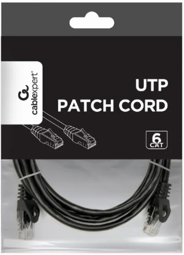 Gembird PP6U-2M/BK Mrežni kabl CAT6 2m, Crni