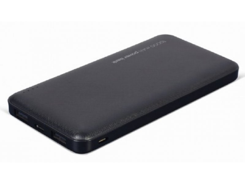 Gembird PB10-02 Power Bank 10000mAh 2xUSB LED, Crni