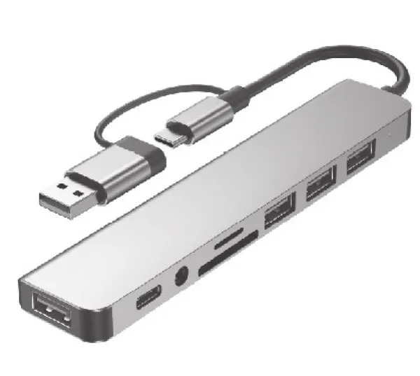 Gembird A-CM-COMBO8-06 Adapter 8 portova USB3.0 USB2.0 SD 3.5mm