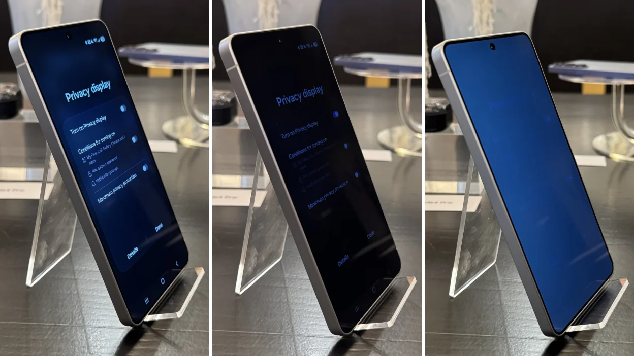 Privacy Display uses directional light control to keep content clear for the user and far less readable from the side
